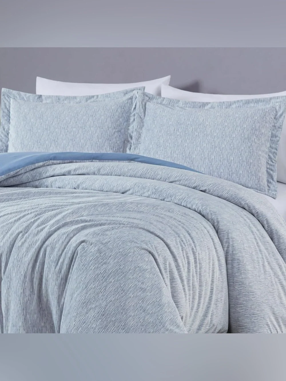 Light Blue Full 3 piece velvet comforter Set